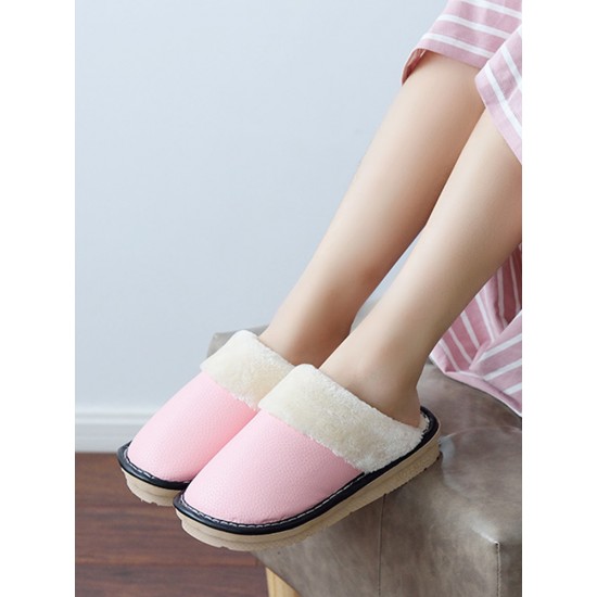 Women Warm Lining Waterproof Slip Resistant Backless Winter Indoor Slippers Women Warm Lining Waterproof Slip Resistant Backless Winter Indoor Slippers