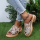 Plus Size Women Casual Fashion Rivet Buckle Decor Snake Skin Slippers Plus Size Women Casual Fashion Rivet Buckle Decor Snake Skin Slippers